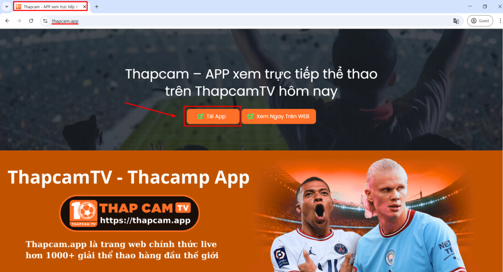 web chính thức tải app thapcamtv xem thể thao trực tiếp miễn phí